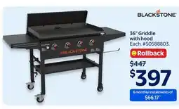 Walmart 36 Griddle with hood offer