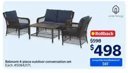 Walmart Hometrends Belmont 4-piece outdoor conversation set offer
