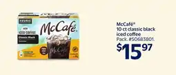 Walmart McCafé 10 ct classic black iced coffee offer