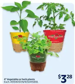 Walmart 4 Vegetable or herb plants offer