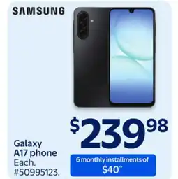 Walmart Galaxy A17 phone offer