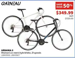 Sports Experts GARNEAU URBANIA 5 Women's or men's hybrid bike, 21 speeds offer