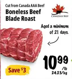 Farm Boy Boneless Beef Blade Roast offer