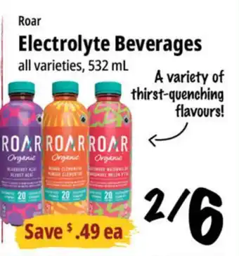 Farm Boy Roar Electrolyte Beverages offer