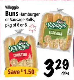 Farm Boy Villaggio Buns Hamburger or Sausage Rolls offer