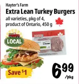 Farm Boy Hayter's Farm Extra Lean Turkey Burgers offer