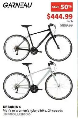Sports Experts GARNEAU URBANIA 4 Men's or women's hybrid bike, 24 speeds offer