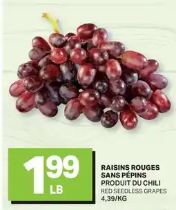 L'Intermarché RAISINS ROUGES SANS PÉPINS | RED SEEDLESS GRAPES offer