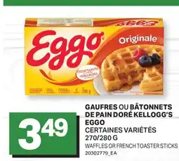 L'Intermarché GAUFRES OU BÂTONNETS DE PAIN DORÉ | WAFFLES OR FRENCH TOASTER STICKS, 270/280 G offer