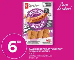 L'Intermarché SAUCISSE DE POULET FUMÉE | SMOKED CHICKEN SAUSAGE offer
