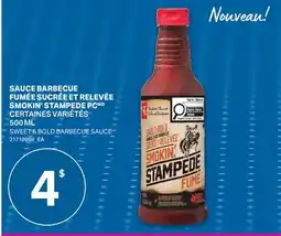 L'Intermarché SAUCE BARBECUE FUMÉE SUCRÉE ET RELEVÉE SMOKIN' STAMPEDE | SWEET & BOLD BARBECUE SAUCE offer