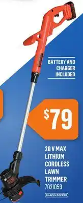 Canac 20 V MAX LITHIUM CORDLESS LAWN TRIMMER offer