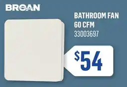 Canac BATHROOM FAN 60 CFM offer