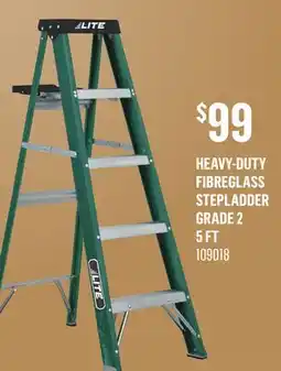 Canac Heavy-Duty Fibreglass Stepladder Grade2 offer