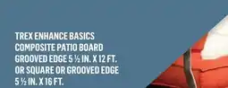 Canac Trex Enhance Basics composite Patio Board Grooved Edge 5 1/2 in. x 12 ft offer