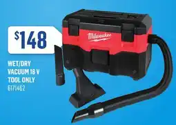 Canac Wet/Dry Vacuum 18 V Tool Only offer