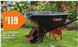 Canac Wheelbarrow with Steel Tray and Pour Spout 6 ft³ offer
