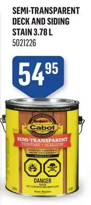 Canac SEMI-TRANSPARENT DECK AND SIDING STAIN offer