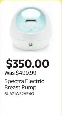 Walmart Spectra Electric Breast Pump offer