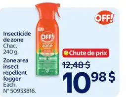 Walmart OFF! Zone area insect repellent fogger offer