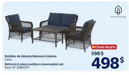 Walmart Belmont 4-piece outdoor conversation set offer