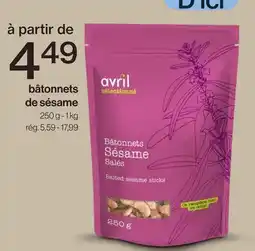 Avril bâtonnets de sésame offer