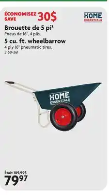 Home Hardware 5 cu. ft. wheelbarrow offer