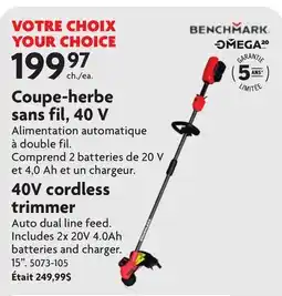 Home Hardware 40V cordless trimmer offer