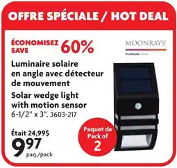 Home Hardware Solar wedge light with motion sensor offer