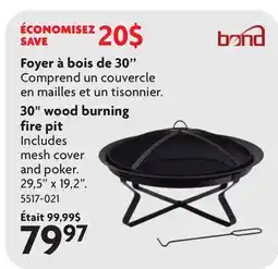 Home Hardware 30 wood burning fire pit offer