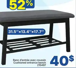 Rossy Cushioned entrance bench offer