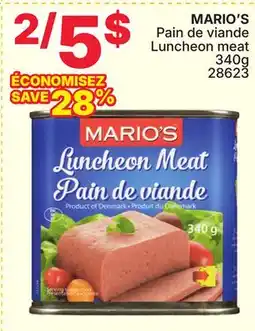 Rossy MARIO'S Pain Luncheon meat offer