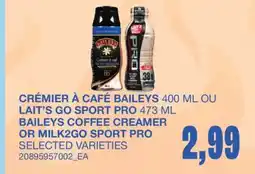 Wholesale Club CRÉMIER À CAFÉ 400 ML OU LAIT'S GO 473 ML offer