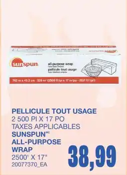 Wholesale Club PELLICULE TOUT USAGE, 2500PI X 17PO offer