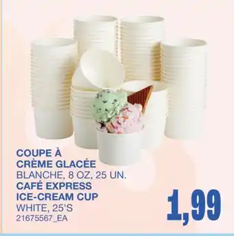 Wholesale Club COUPE À CRÈME GLACÉE BLANCHE, 8 OZ, 25 UN offer