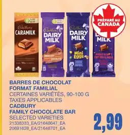 Wholesale Club BARRES DE CHOCOLAT FORMAT FAMILIAL offer