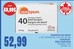 Wholesale Club BURGERS DE BŒUF, 4,54KG, 40 UN offer