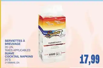 Wholesale Club SERVIETTES À BREUVAGE, 20 UN offer