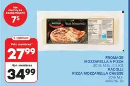 Wholesale Club FROMAGE MOZZARELLA À PIZZA RACOLLI, 20 % M.G., 2,3KG offer