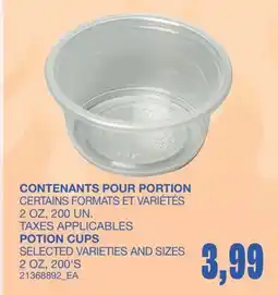 Wholesale Club CONTENANTS POUR PORTION, 2 OZ, 200UN offer
