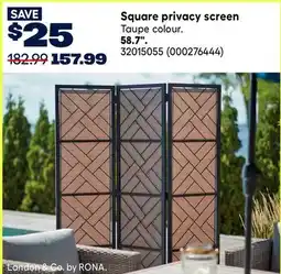 RONA Landon & Co. by RONA. Square privacy screen 58.7 offer