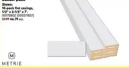 RONA METRIE 10-pack flat casings, 1/2 x 2-1/2 x 7' offer