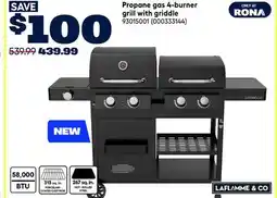 RONA LAFLAMME & Co Propane gas 4-burner grill with griddle offer