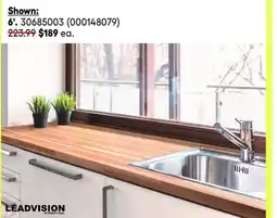 RONA LEADVISION wood countertops offer