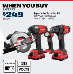 RONA 4-piece tool combo kit offer