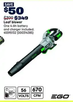 RONA EGO Leaf blower offer