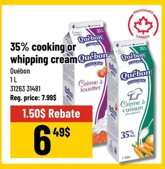 Mayrand 35% cooking or whipping cream offer