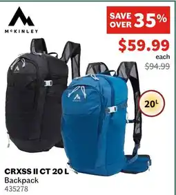 Sports Experts MCKINLEY 20 L CRXSS II CT 20 L Backpack offer