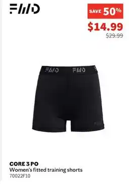 Sports Experts FWD CORE 3 PO Women's fitted training shorts offer