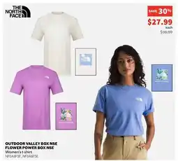 Sports Experts THE NORTH FACE OUTDOOR VALLEY BOX NSE FLOWER POWER BOX NSE Women's t-shirt offer